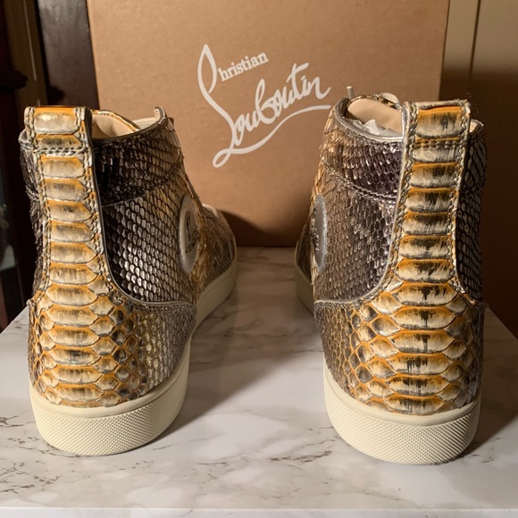 Christian Louboutin Rantus Flat Python Tropicana EU 47.5 - Picture 4 of 6